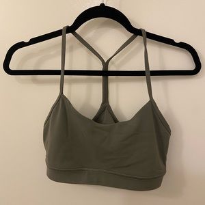 Lululemon Khaki Flow Y Nulu Bra - B/C cup